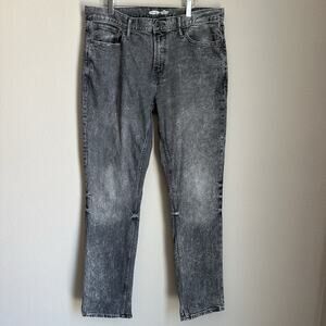 Old Navy Built in Flex Jeans Gray Acid Wash Size 34x32